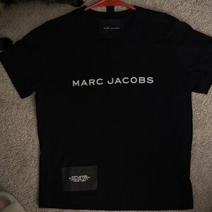 Marc Jacobs Black Tee with White Logo